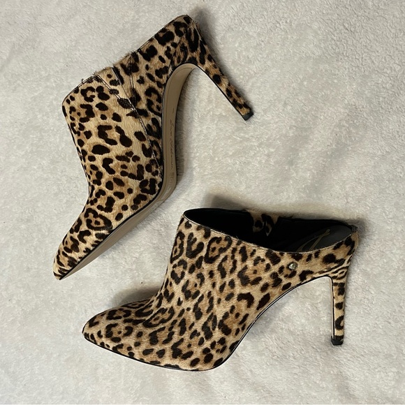 NWOB Sam Edelman Leopard Print Stiletto Mules Size 8. Mob Wife Boss Babe Energy - Picture 4 of 14